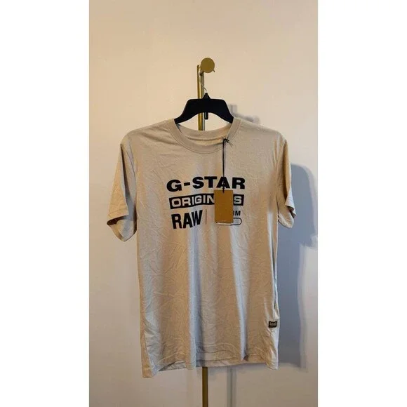 G‑Star RAW Men’s Originals T‑Shirt Beige L $45 NWT - Picture 7 of 13